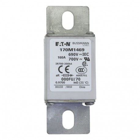 Eaton-moeller FUSE 160A 690V 000FU/70 AR UR EATON ELECTRIC Fuse-link, high speed, 160 A, AC 690 V, size 000, 24 x..