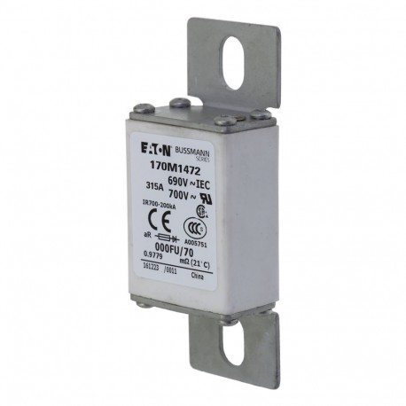 Eaton-moeller FUSE 315A 690V 000FU/70 AR UR EATON ELECTRIC Fuse-link, high speed, 315 A, AC 690 V, size 000, 24 x..