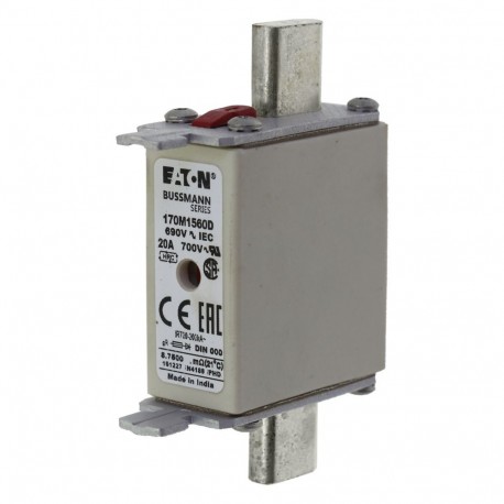 Eaton-moeller FUSE 20A 690V gR DIN 000 HSDNH EATON ELECTRIC Fuse-link, high speed, 20 A, AC 690 V, DIN 000, 21 x..