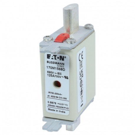 Eaton-moeller FUSE 125A 690V aR DIN 000 HSDNH EATON ELECTRIC Fuse-link, high speed, 80 A, AC 690 V, DIN 000, 21 ..