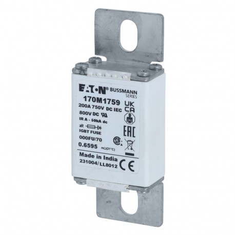 Eaton-moeller FUSE 32A 750V DC 000FU/70 AR CU EATON ELECTRIC Fuse-link, high speed, 32 A, DC 750 V, size 000, 24 ..