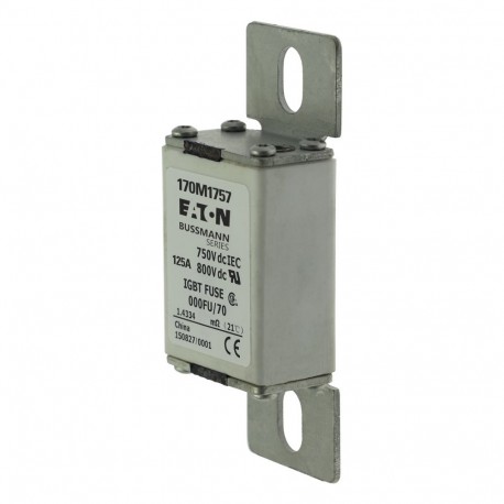 Eaton-moeller FUSE 125A 690V AC 000FU/70 AR CU EATON ELECTRIC Fuse-link, high speed, 125 A, DC 750 V, size 000, 2..