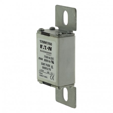 Eaton-moeller FUSE 250A 750V DC 000FU/70 AR CU EATON ELECTRIC Fuse-link, high speed, 250 A, DC 750 V, size 000, 2..