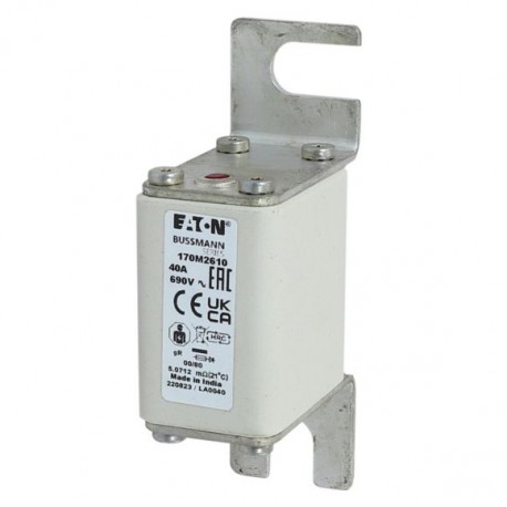 Eaton-moeller FUSE 40A 690V 00/80 GR EATON ELECTRIC Fuse-link, high speed, 40 A, AC 690 V, DIN 00, 30 x 51 x 100 ..