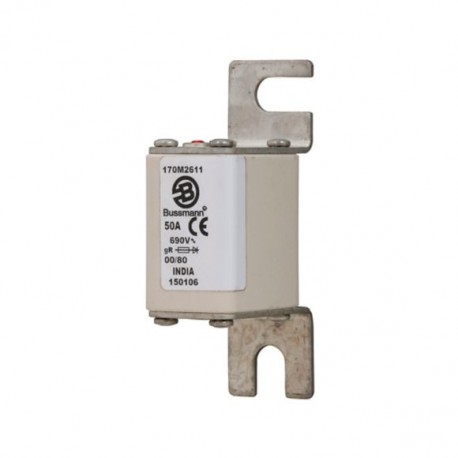 Eaton-moeller FUSE 50A 690V 00/80 GR EATON ELECTRIC Fuse-link, high speed, 50 A, AC 690 V, DIN 00, 30 x 51 x 100 ..