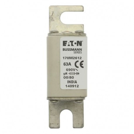 Eaton-moeller FUSE 63A 690V 00/80 GR EATON ELECTRIC Fuse-link, high speed, 63 A, AC 690 V, DIN 00, 30 x 51 x 100 ..