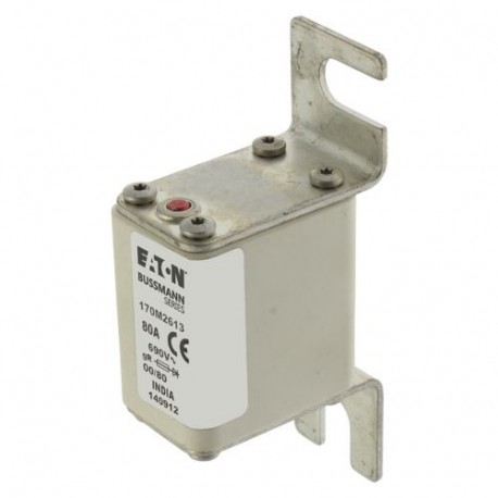 Eaton-moeller FUSE 80A 690V 00/80 GR EATON ELECTRIC Fuse-link, high speed, 80 A, AC 690 V, DIN 00, 30 x 51 x 100 ..