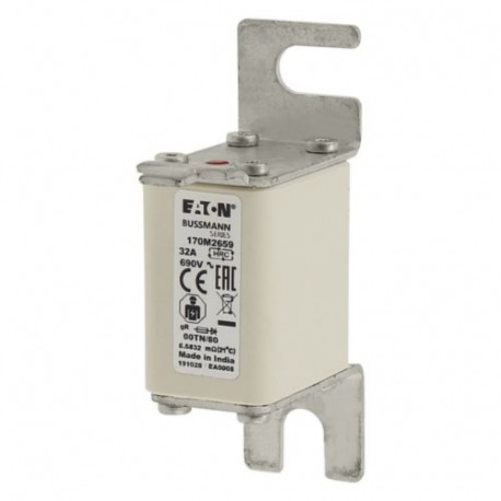Eaton-moeller FUSE 32A 690V 00TN/80 GR EATON ELECTRIC Fuse-link, high speed, 32 A, AC 690 V, DIN 00, 30 x 67 x 10..