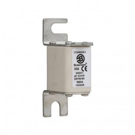 Eaton-moeller FUSE 50A 690V 00TN/80 GR EATON ELECTRIC Fuse-link, high speed, 50 A, AC 690 V, DIN 00, 30 x 67 x 10..