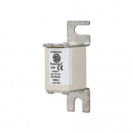 Eaton-moeller FUSE 63A 690V 00TN/80 GR EATON ELECTRIC Fuse-link, high speed, 63 A, AC 690 V, DIN 00, 30 x 67 x 10..