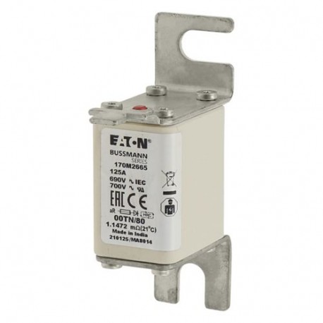 Eaton-moeller FUSE 125A 690V 00TN/80 AR UR EATON ELECTRIC Fuse-link, high speed, 125 A, AC 690 V, DIN 00, aR, DIN..