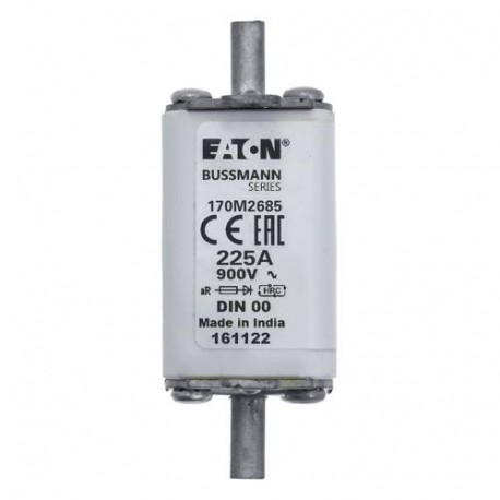 Eaton-moeller FUSE 225A 900V DIN 00 AR EATON ELECTRIC Fuse-link, high speed, 63 A, DC 900 V, DIN 00, aR, DIN, IEC..