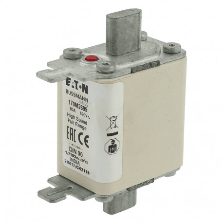 Eaton-moeller FUSE 16A 690V DIN 00 GR EATON ELECTRIC Fuse-link, high speed, 80 A, AC 690 V, DIN 00, gR, DIN, IEC,..