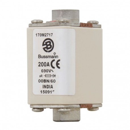 Eaton-moeller FUSE 200A 690V 00BN/60 AR EATON ELECTRIC Fuse-link, high speed, 200 A, AC 690 V, size 00, 30 x 48 x..
