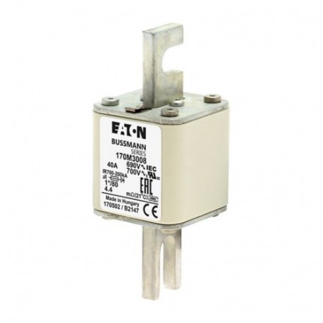 Eaton-moeller FUSE 40A 690V 1*/80 AR UC EATON ELECTRIC Fuse-link, high speed, 40 A, AC 690 V, compact DIN 1, 45 x..