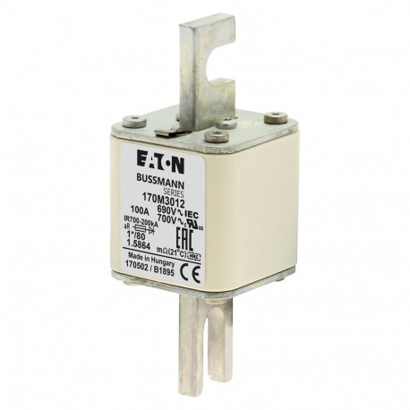 Eaton-moeller FUSE 100A 690V 1*/80 AR UC EATON ELECTRIC Fuse-link, high speed, 100 A, AC 690 V, compact DIN 1, 45..