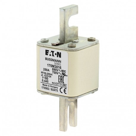 Eaton-moeller FUSE 250A 690V 1*/80 AR UC EATON ELECTRIC Fuse-link, high speed, 250 A, AC 690 V, compact DIN 1, 45..