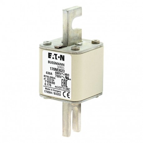 Eaton-moeller FUSE 630A 690V 1*/80 AR UC EATON ELECTRIC Fuse-link, high speed, 630 A, AC 690 V, compact DIN 1, 45..