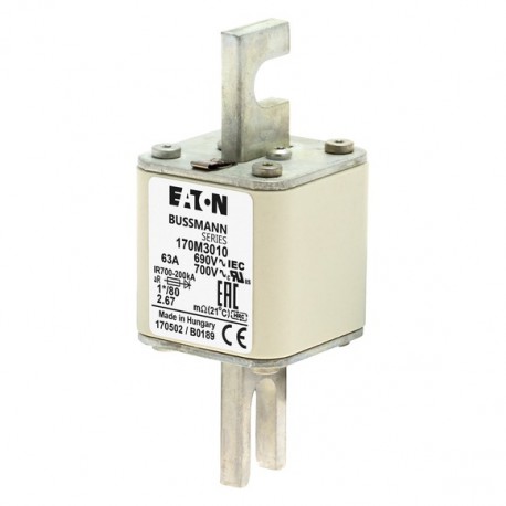 Eaton-moeller High Speed -  Square Body High Speed Square Body 170M3059 EATON ELECTRIC Fuse-link, high speed, 50 A, AC 690 V, compact DIN 1, 45 x 58..