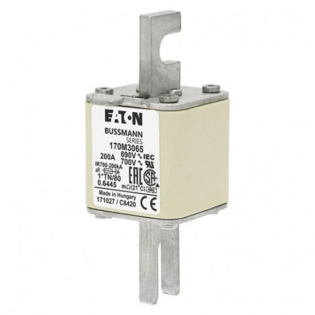 Eaton-moeller FUSE 200A 690V 1*TN/80 AR UC EATON ELECTRIC Fuse-link, high speed, 200 A, AC 690 V, compact DIN 1, ..
