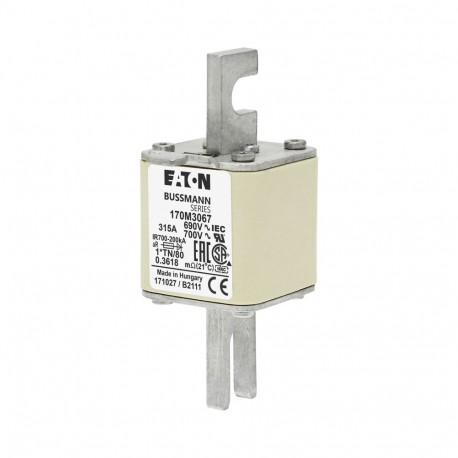 Eaton-moeller FUSE 315A 690V 1*TN/80 AR UC EATON ELECTRIC Fuse-link, high speed, 315 A, AC 690 V, compact DIN 1, ..