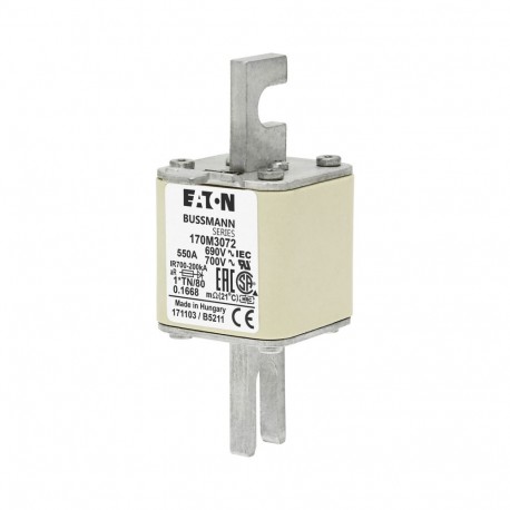 Eaton-moeller FUSE 550A 690V 1*TN/80 AR UC EATON ELECTRIC Fuse-link, high speed, 550 A, AC 690 V, compact DIN 1, ..