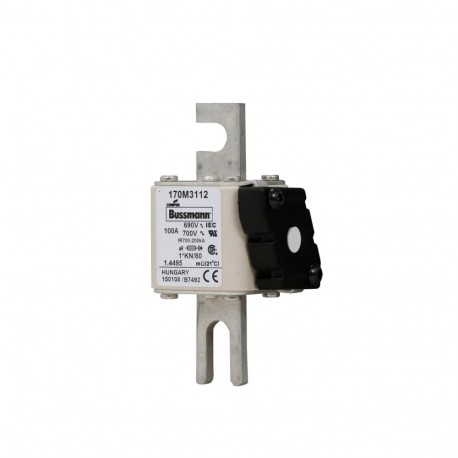 Eaton-moeller FUSE 100A 690V 1*KN/80 AR UC EATON ELECTRIC Fuse-link, high speed, 100 A, AC 690 V, compact DIN 1, ..