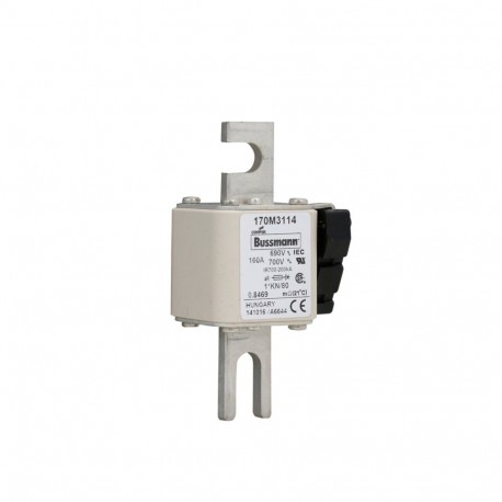 Eaton-moeller FUSE 160A 690V 1*KN/80 AR UC EATON ELECTRIC Fuse-link, high speed, 160 A, AC 690 V, compact DIN 1, ..