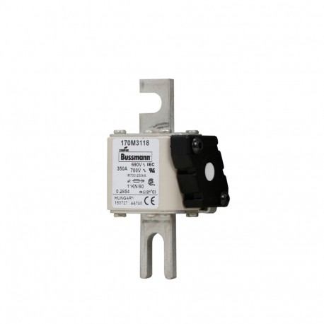Eaton-moeller FUSE 350A 690V 1*KN/80 AR UC EATON ELECTRIC Fuse-link, high speed, 350 A, AC 690 V, compact DIN 1, ..