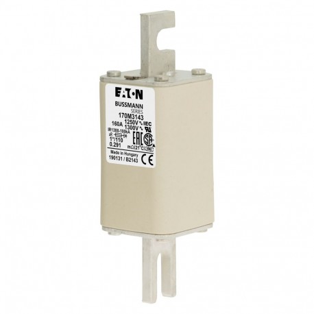 Eaton-moeller FUSE 160A 1250V 1*/110 AR CU EATON ELECTRIC Fuse-link, high speed, 160 A, AC 1250 V, compact size 1..