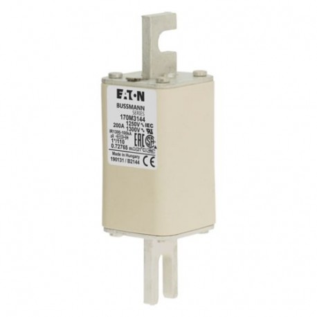 Eaton-moeller FUSE 200A 1250V 1*/110 AR CU EATON ELECTRIC Fuse-link, high speed, 200 A, AC 1250 V, compact size 1..
