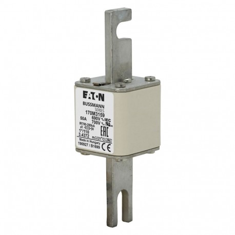 Eaton-moeller FUSE 50A 690V 1*/110 AR UC EATON ELECTRIC Fuse-link, high speed, 50 A, AC 690 V, compact size 1, 45..