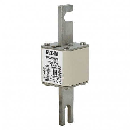Eaton-moeller FUSE 450A 690V 1*/110 AR UC EATON ELECTRIC Fuse-link, high speed, 450 A, AC 690 V, compact size 1, ..