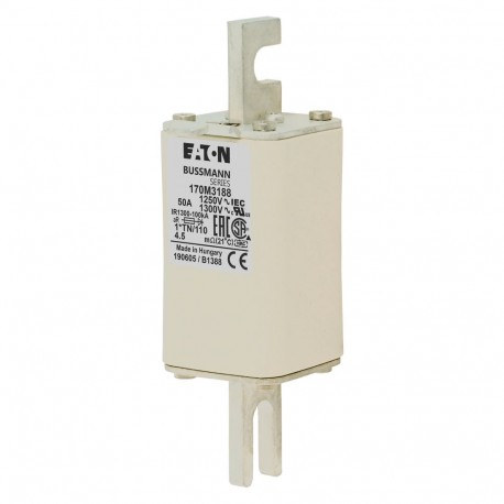 Eaton-moeller FUSE 50A 1250V 1*TN/110 AR CU EATON ELECTRIC Fuse-link, high speed, 50 A, AC 1250 V, compact size 1..