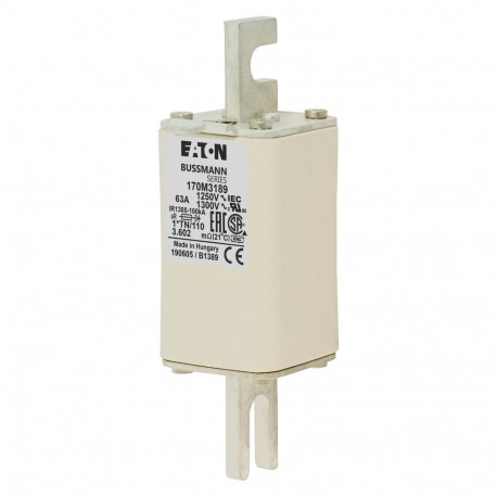 Eaton-moeller FUSE 63A 1250V 1*TN/110 AR CU EATON ELECTRIC Fuse-link, high speed, 63 A, AC 1250 V, compact size 1..