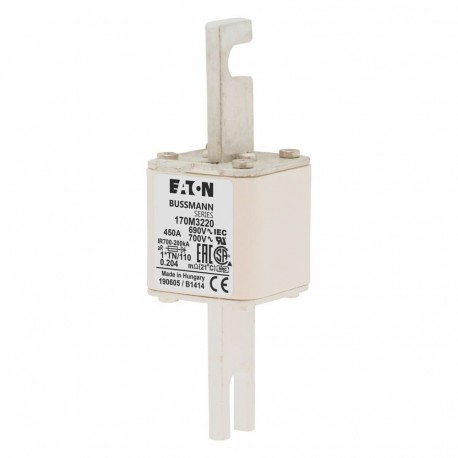 Eaton-moeller FUSE 450A 690V 1*TN/110 AR UC EATON ELECTRIC Fuse-link, high speed, 450 A, AC 690 V, compact DIN 1,..