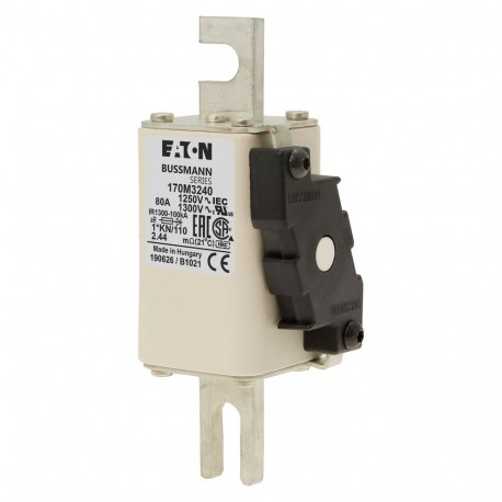 Eaton-moeller FUSE 80A 1250V 1*KN/110 AR CU EATON ELECTRIC Fuse-link, high speed, 80 A, AC 1250 V, compact size 1..