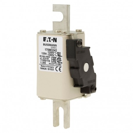 Eaton-moeller FUSE 125A 1250V 1*KN/110 AR CU EATON ELECTRIC Fuse-link, high speed, 125 A, AC 1250 V, compact size..