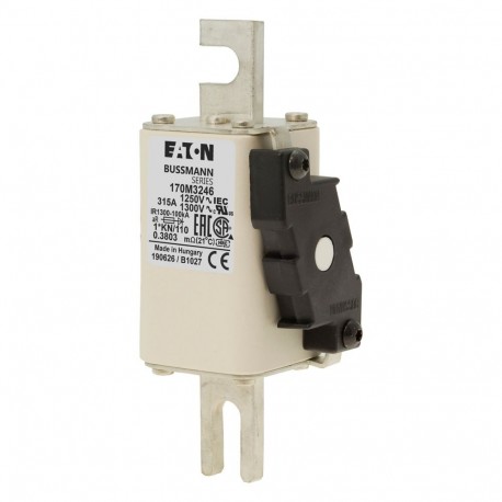 Eaton-moeller FUSE 315A 1250V 1*KN/110 AR CU EATON ELECTRIC Fuse-link, high speed, 315 A, AC 1250 V, compact size..