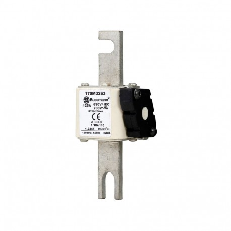 Eaton-moeller FUSE 125A 690V 1*KN/110 AR UC EATON ELECTRIC Fuse-link, high speed, 125 A, AC 690 V, compact DIN 1,..