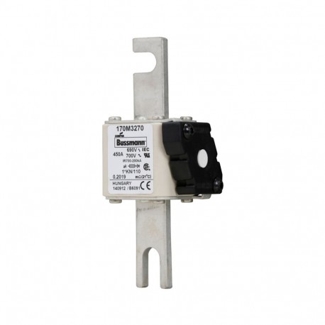 Eaton-moeller FUSE 450A 690V 1*KN/110 AR UC EATON ELECTRIC Fuse-link, high speed, 450 A, AC 690 V, compact DIN 1,..