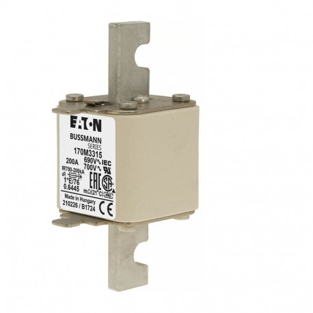 Eaton-moeller FUSE 200A 690V 1*E/76 AR UC EATON ELECTRIC Fuse-link, high speed, 200 A, AC 690 V, compact size 1, ..
