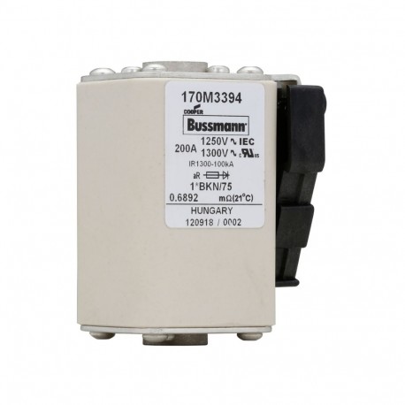 Eaton-moeller FUSE 200A 1250V 1*BKN/75 AR CU EATON ELECTRIC Fuse-link, high speed, 200 A, AC 1250 V, compact size..