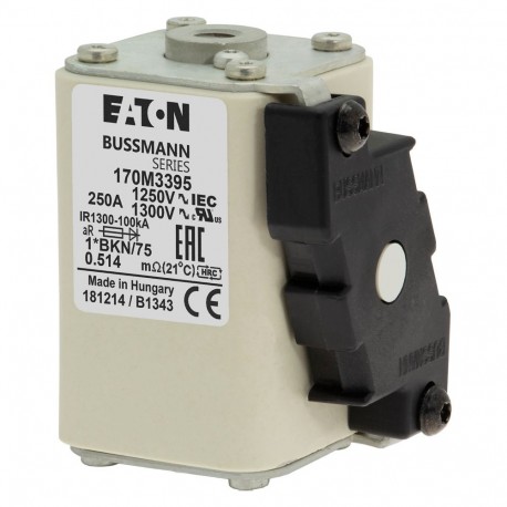 Eaton-moeller FUSE 250A 1250V 1*BKN/75 AR CU EATON ELECTRIC Fuse-link, high speed, 250 A, AC 1250 V, compact size..