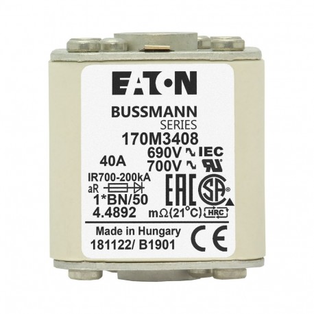 Eaton-moeller FUSE 40A 690V 1*BN/50 AR UC EATON ELECTRIC FUSE 40A 690V 1*BN/50 AR UC