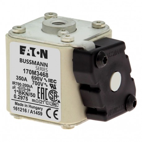 Eaton-moeller FUSE 350A 690V 1*BKN/50 AR UC EATON ELECTRIC Fuse-link, high speed, 350 A, AC 690 V, compact size 1..