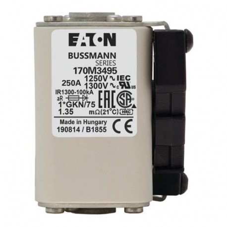 Eaton-moeller FUSE 250A 1250V 1*GKN/75 AR CU EATON ELECTRIC FUSE 250A 1250V 1*GKN/75 AR CU