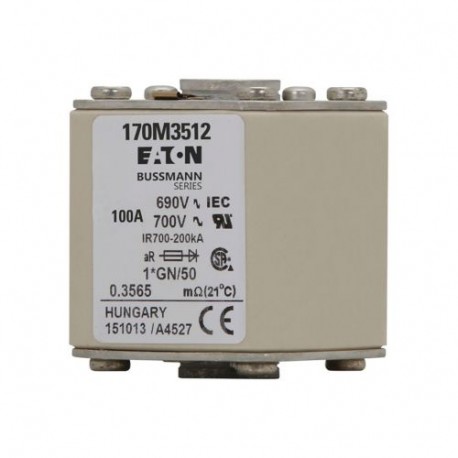 Eaton-moeller FUSE 100A 690V 1*GN/50 AR UC EATON ELECTRIC FUSE 100A 690V 1*GN/50 AR UC