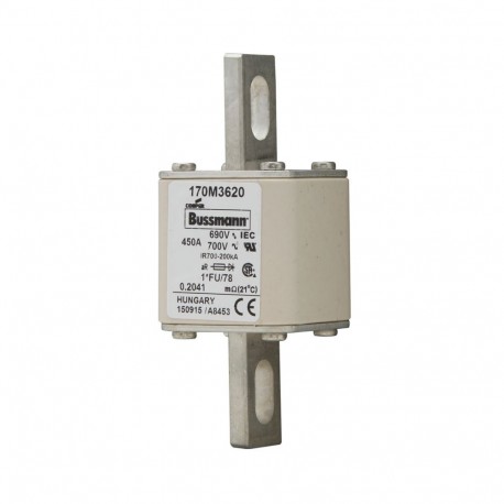 Eaton-moeller FUSE 450A 690V 1*FU/78 AR UC EATON ELECTRIC Fuse-link, high speed, 450 A, AC 690 V, compact size 1,..