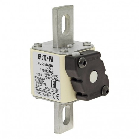 Eaton-moeller FUSE 100A 690V 1*FKE/78 AR UC EATON ELECTRIC Fuse-link, high speed, 100 A, AC 690 V, compact size 1..